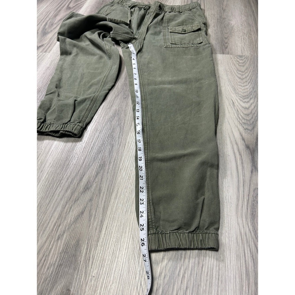 Aerie Womens Cargo Jogger Pants Cotton Lyocell Small Olive Green Utility Tapered - Picture 4 of 7